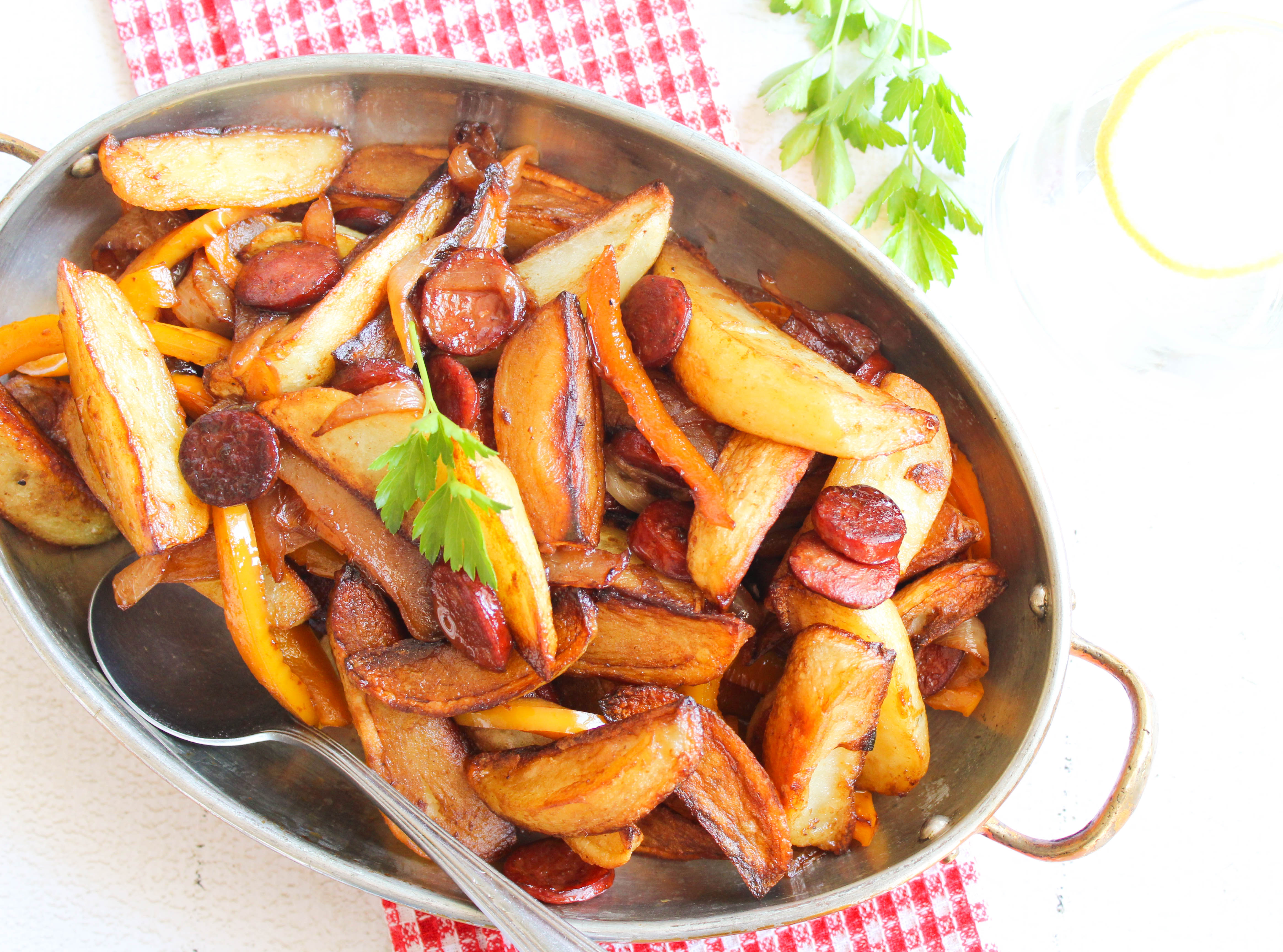 Chorizo potatoes onions