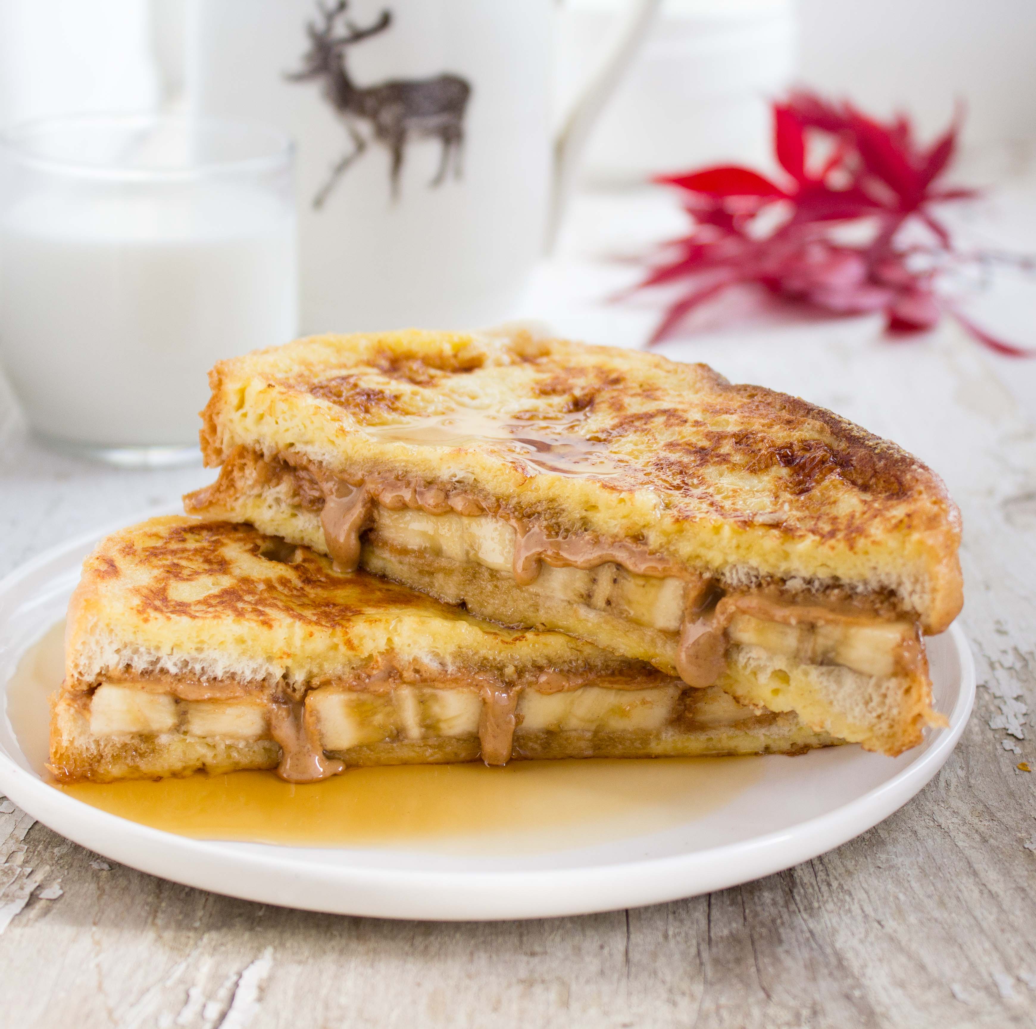 Peanut Butter & Banana Stuffed French Toast - Valerie's Keepers